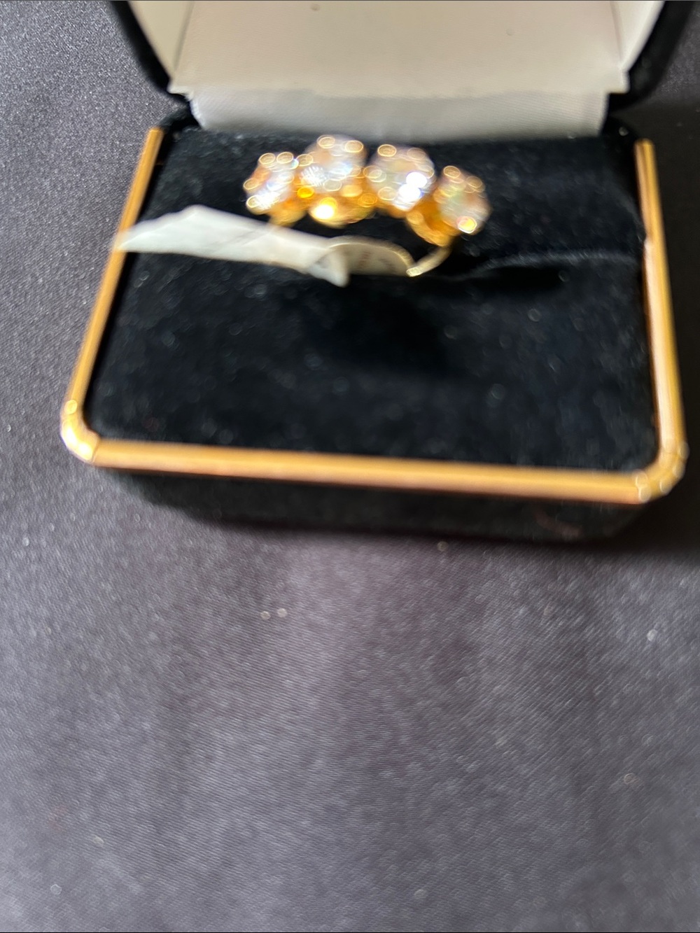 Gold-Tone Floral Crystal Ring - Women Jewelry By Anthropologie
